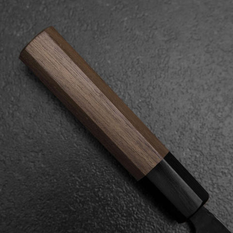 Funayuki Blue Steel #2 Kurouchi Walnut Handle 120mm-[Musashi]-[Japanese-Kitchen-Knives]