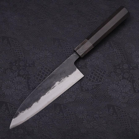 Funayuki Blue Super Kurouchi Buffalo Ebony Handle 165mm (6.5”)-[Musashi]-[Japanese-Kitchen-Knives]