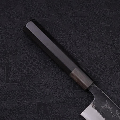 Funayuki Blue Super Kurouchi Buffalo Ebony Handle 165mm (6.5”)-[Musashi]-[Japanese-Kitchen-Knives]