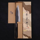 Funayuki Blue Super Kurouchi Buffalo Ebony Handle 165mm (6.5”)-[Musashi]-[Japanese-Kitchen-Knives]
