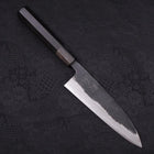 Funayuki Blue Super Kurouchi Buffalo Ebony Handle 165mm (6.5”)-[Musashi]-[Japanese-Kitchen-Knives]