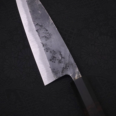 Funayuki Blue steel #2 Kurouchi Buffalo Ebony Handle 150mm-Blue steel #2-Kurouchi-Japanese Handle-[Musashi]-[Japanese-Kitchen-Knives]