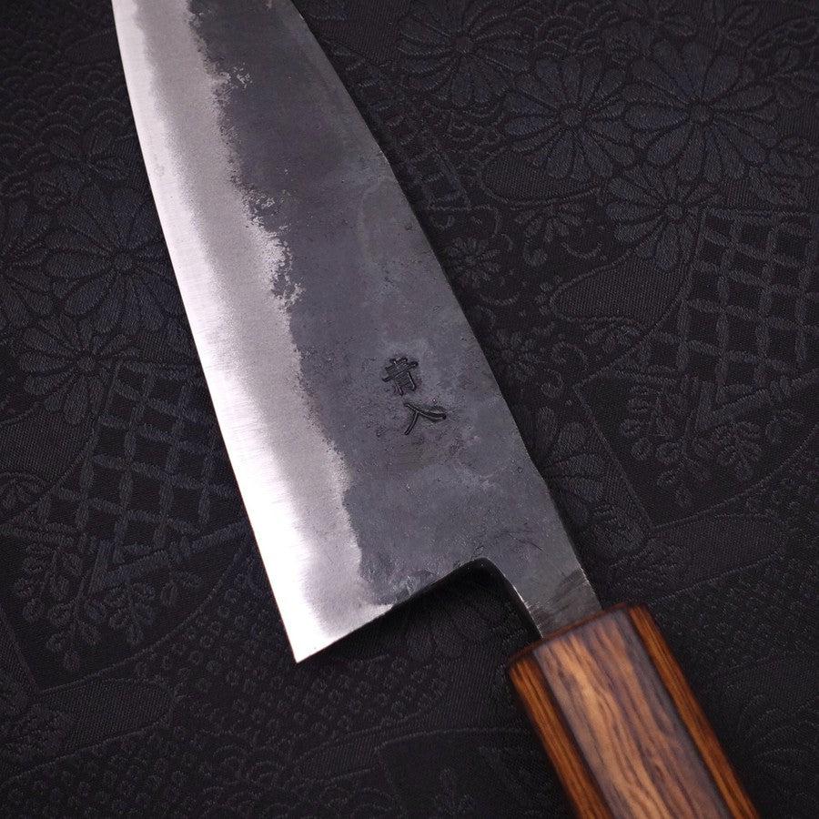 Funayuki Blue steel #2 Kurouchi Sumi Urushi Handle 165mm-Aogami Super-Kurouchi-Japanese Handle-[Musashi]-[Japanese-Kitchen-Knives]