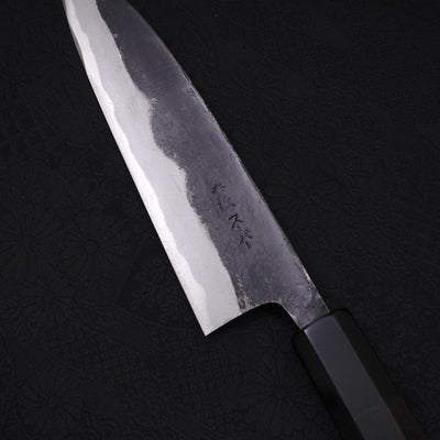 Funayuki Sabaki Aogami-Super Kurouchi Buffalo Ebony Handle 150mm-Aogami Super-Kurouchi-Japanese Handle-[Musashi]-[Japanese-Kitchen-Knives]