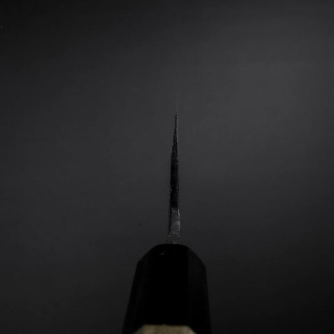 Funayuki Sabaki Blue Steel #1 Kurouchi Buffalo Magnolia Handle 160mm (6.3”)-[Musashi]-[Japanese-Kitchen-Knives]