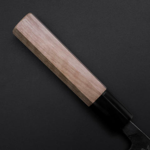 Funayuki Sabaki Blue Steel #1 Kurouchi Buffalo Magnolia Handle 160mm (6.3”)-[Musashi]-[Japanese-Kitchen-Knives]