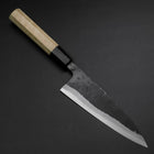 Funayuki Sabaki Blue Steel #1 Kurouchi Buffalo Magnolia Handle 160mm (6.3”)-[Musashi]-[Japanese-Kitchen-Knives]