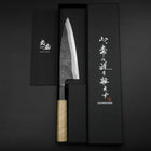 Funayuki Sabaki Blue Steel #1 Kurouchi Buffalo Magnolia Handle 160mm-[Musashi]-[Japanese-Kitchen-Knives]