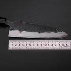 Funayuki Sabaki Blue Steel #1 Kurouchi Buffalo Magnolia Handle 165mm (6.5”)-[Musashi]-[Japanese-Kitchen-Knives]