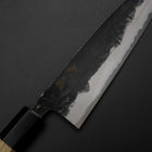 Funayuki Sabaki Blue Steel #1 Kurouchi Buffalo Magnolia Handle 165mm-[Musashi]-[Japanese-Kitchen-Knives]