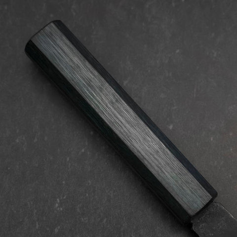 Funayuki Sabaki Blue Steel #1 Kurouchi Dark Blue Urushi Handle 165mm (6.5”)-[Musashi]-[Japanese-Kitchen-Knives]