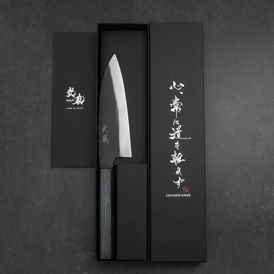 Funayuki Sabaki Blue Steel #1 Kurouchi Dark Blue Urushi Handle
