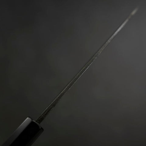 Funayuki Sabaki Blue Steel #2 Kurouchi Buffalo Teak Handle 165mm (6.5”)-[Musashi]-[Japanese-Kitchen-Knives]