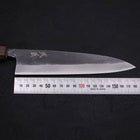 Funayuki Sabaki Blue Steel #2 Kurouchi Sumi Urushi Handle 180mm (7”)-[Musashi]-[Japanese-Kitchen-Knives]