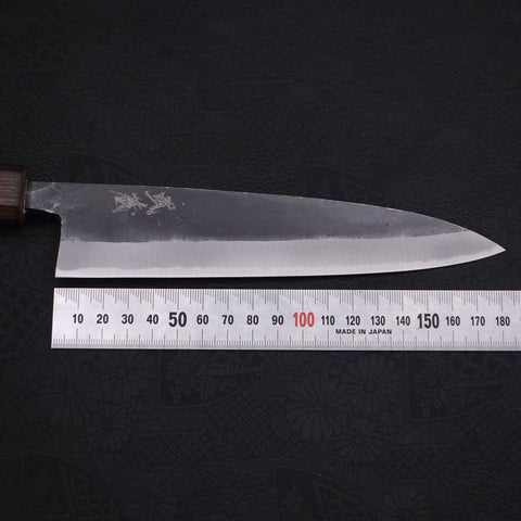 Funayuki Sabaki Blue Steel #2 Kurouchi Sumi Urushi Handle 180mm (7”)-[Musashi]-[Japanese-Kitchen-Knives]