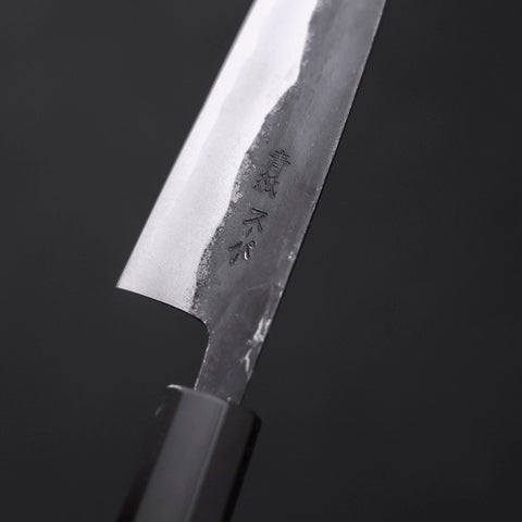 Funayuki Sabaki Blue Super Kurouchi Buffalo Ebony Handle 120mm (4.7”)-[Musashi]-[Japanese-Kitchen-Knives]