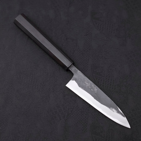 Funayuki Sabaki Blue Super Kurouchi Buffalo Ebony Handle 120mm (4.7”)-[Musashi]-[Japanese-Kitchen-Knives]