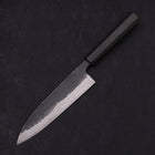 Funayuki Sabaki Blue Super Kurouchi Buffalo Ebony Handle 180mm (7”)-[Musashi]-[Japanese-Kitchen-Knives]