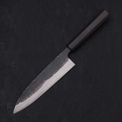 Funayuki Sabaki Blue Super Kurouchi Buffalo Ebony Handle 180mm (7”)-[Musashi]-[Japanese-Kitchen-Knives]