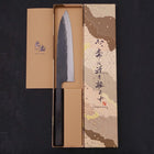 Funayuki Sabaki Blue Super Kurouchi Buffalo Ebony Handle 180mm (7”)-[Musashi]-[Japanese-Kitchen-Knives]