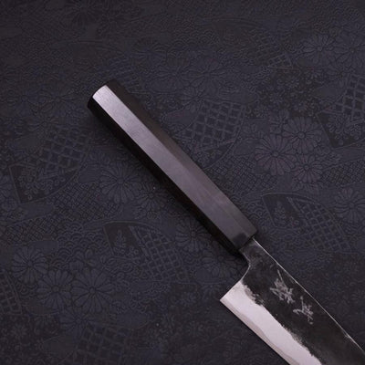 Funayuki Sabaki Blue steel #1 Kurouchi Buffalo Ebony Handle 150mm-Blue steel #1-Kurouchi-Japanese Handle-[Musashi]-[Japanese-Kitchen-Knives]