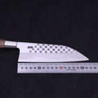 Funayuki Silver Steel #3 Ichimatsu Walnut Handle 165mm (6.5”)-[Musashi]-[Japanese-Kitchen-Knives]