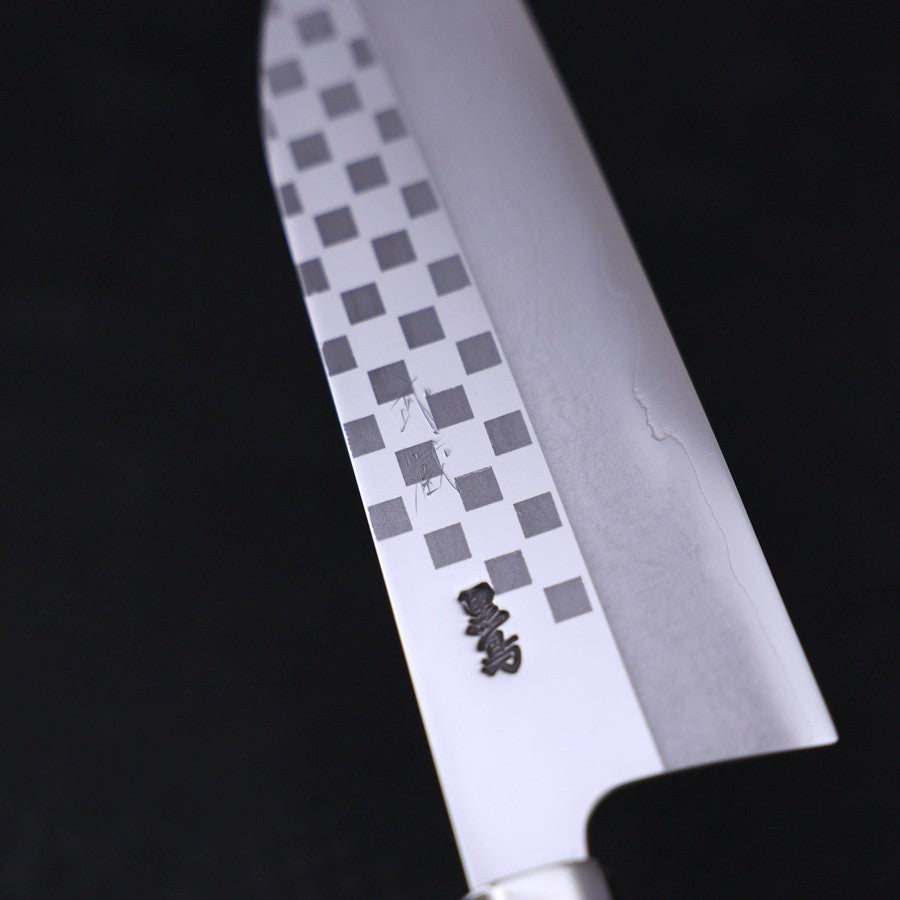 Funayuki Silver Steel #3 Ichimatsu Walnut Handle 165mm-[Musashi]-[Japanese-Kitchen-Knives]