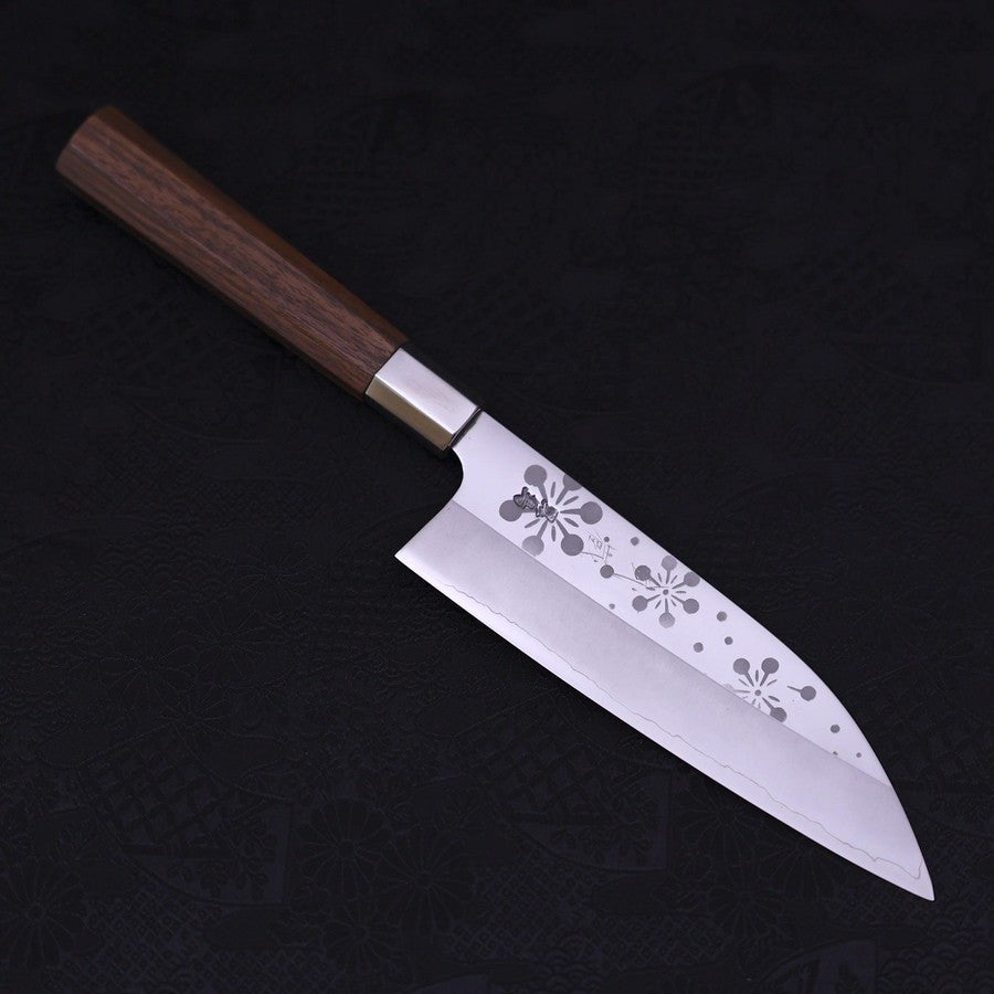 Funayuki Silver Steel #3 Kazahana Walnut Handle 165mm-[Musashi]-[Japanese-Kitchen-Knives]