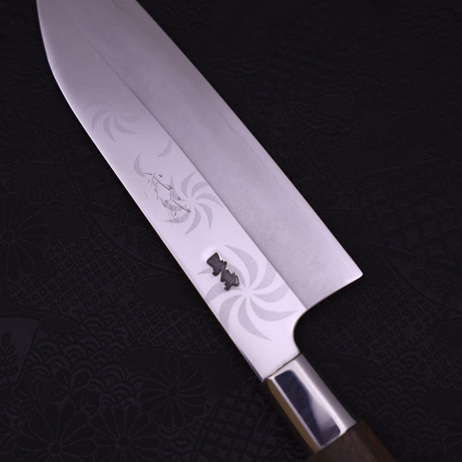 Funayuki Silver Steel #3 Kemanmon Walnut Handle 165mm-[Musashi]-[Japanese-Kitchen-Knives]