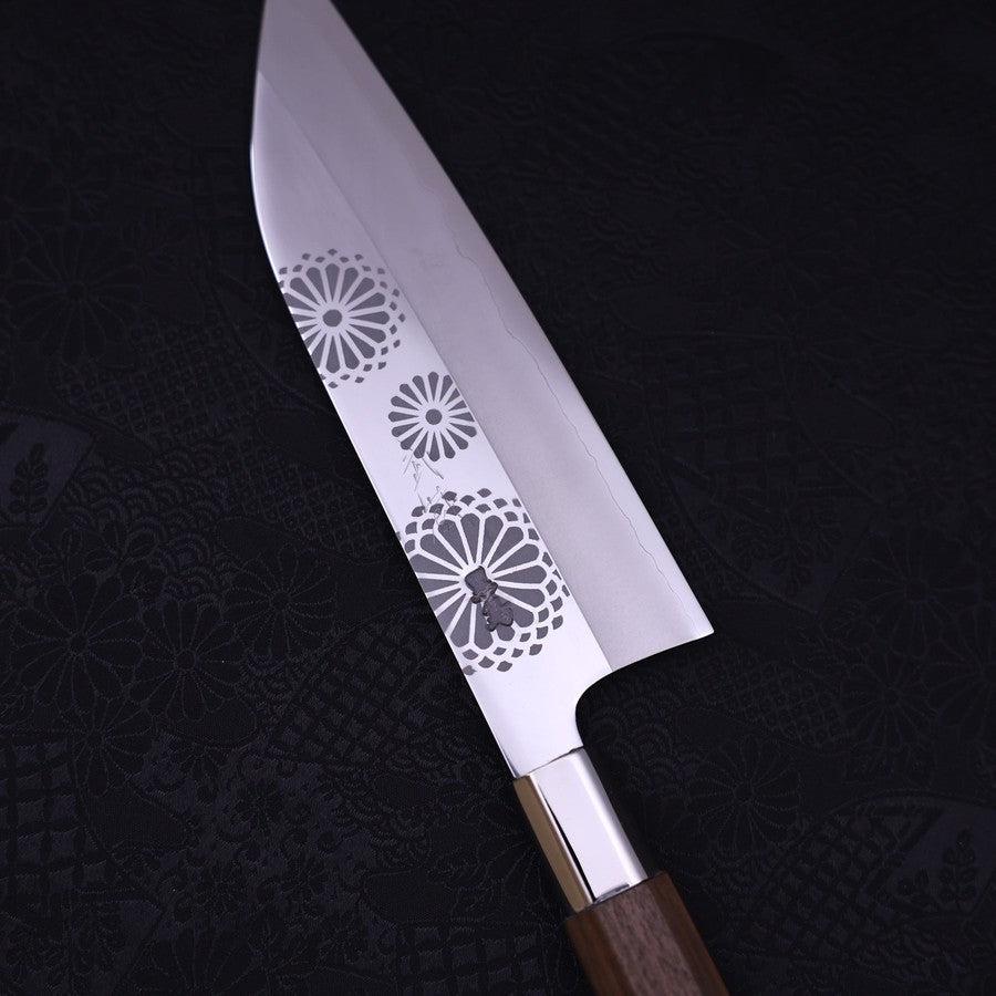 舟行 銀紙3号 菊模様 ウォールナッツハンドル 165mm – MUSASHI