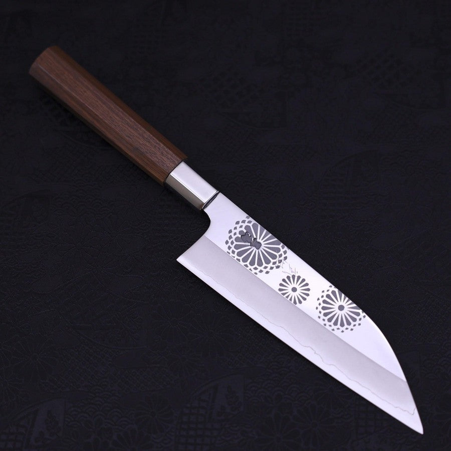 舟行 銀紙3号 菊模様 ウォールナッツハンドル 165mm – MUSASHI