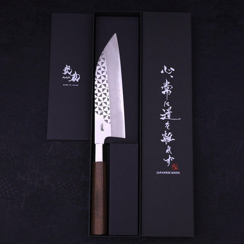 Funayuki Silver Steel #3 Origami Kazaguruma Walnut Handle 165mm (6.5”)-[Musashi]-[Japanese-Kitchen-Knives]