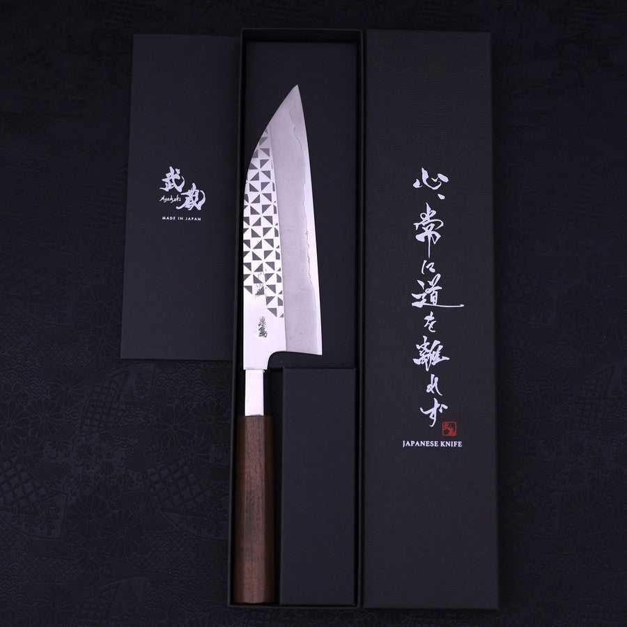 Funayuki Silver Steel #3 Origami Kazaguruma Walnut Handle 165mm-[Musashi]-[Japanese-Kitchen-Knives]