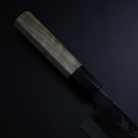 Funayuki White Steel #2 Kurouchi Buffalo Magnolia Handle 150mm-[Musashi]-[Japanese-Kitchen-Knives]