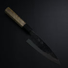 Funayuki White Steel #2 Kurouchi Buffalo Magnolia Handle 150mm-[Musashi]-[Japanese-Kitchen-Knives]