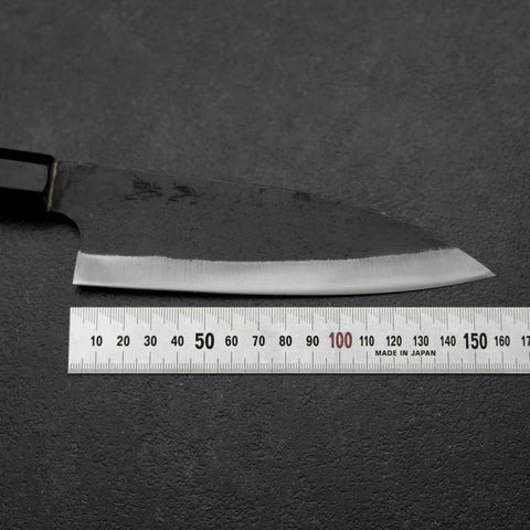 Funayuki White Steel #2 Kurouchi Buffalo Magnolia Handle 155mm (6.1”)-[Musashi]-[Japanese-Kitchen-Knives]