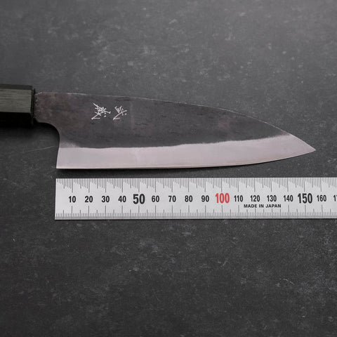 Funayuki White Steel #2 Kurouchi Green Urushi Handle 150mm (5.9”)-[Musashi]-[Japanese-Kitchen-Knives]