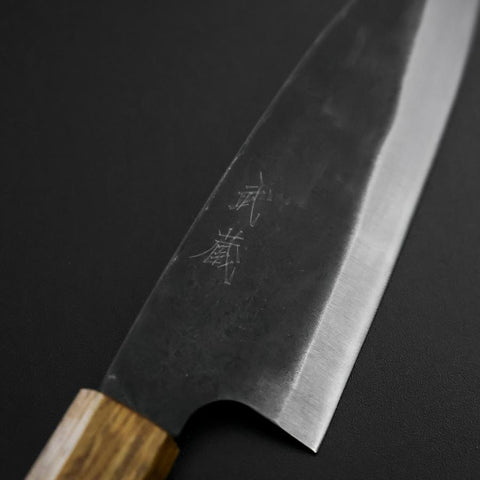 Funayuki White Steel #2 Kurouchi Yaki Urushi Handle 155mm-[Musashi]-[Japanese-Kitchen-Knives]