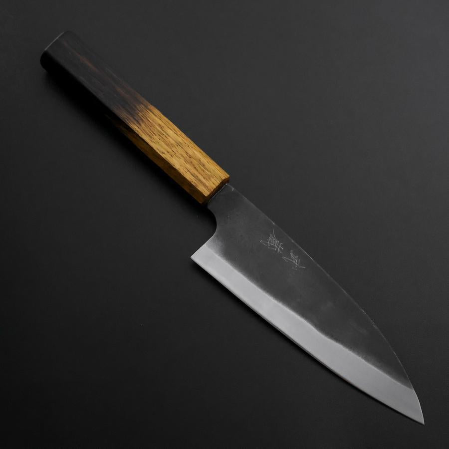 Funayuki White Steel #2 Kurouchi Yaki Urushi Handle 155mm-[Musashi]-[Japanese-Kitchen-Knives]