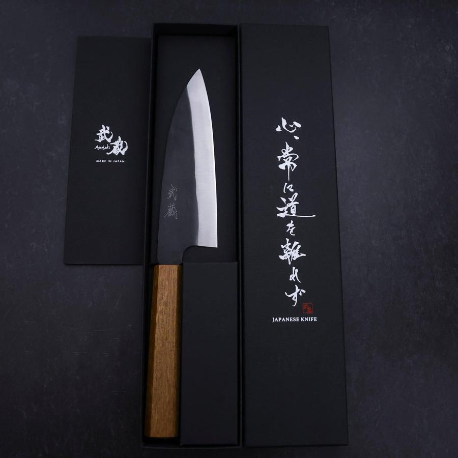 Funayuki White Steel #2 Kurouchi Oak Handle 155mm-[Musashi]-[Japanese-Kitchen-Knives]