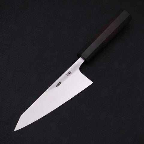 Garasuki Boning Knife White Steel #2 Kasumi Buffalo Ebony Handle 150mm (5.9”)-[Musashi]-[Japanese-Kitchen-Knives]