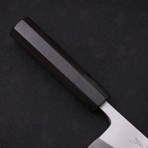 Garasuki Boning Knife White Steel #2 Kasumi Buffalo Ebony Handle 150mm (5.9”)-[Musashi]-[Japanese-Kitchen-Knives]