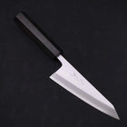 Garasuki Boning Knife White Steel #2 Kasumi Buffalo Ebony Handle 150mm (5.9”)-[Musashi]-[Japanese-Kitchen-Knives]