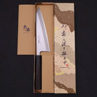 Garasuki Boning Knife White Steel #2 Kasumi Buffalo Ebony Handle 180mm (7”)-[Musashi]-[Japanese-Kitchen-Knives]