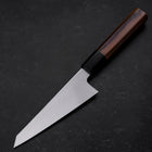 Garasuki Boning Knife White Steel #2 Polished Buffalo Teak Handle 150mm (5.9”)-[Musashi]-[Japanese-Kitchen-Knives]