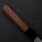 Garasuki Boning Knife White Steel #2 Polished Buffalo Teak Handle 150mm (5.9”)-[Musashi]-[Japanese-Kitchen-Knives]