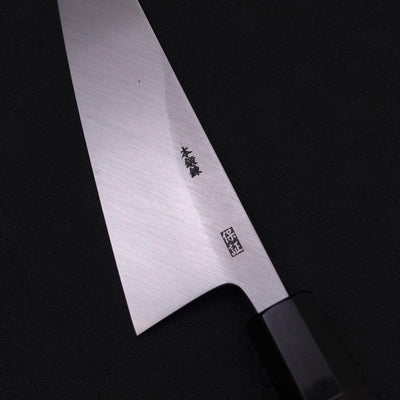 Garasuki Boning Knife White steel #2 Kasumi Buffalo Ebony Handle 180mm-White steel #2-Kasumi-Japanese Handle-[Musashi]-[Japanese-Kitchen-Knives]