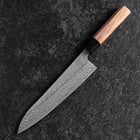 Gyuto 440C Nashiji Damascus Walnut Handle 210mm (8.3”)-[Musashi]-[Japanese-Kitchen-Knives]