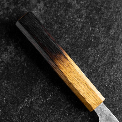 Gyuto 440C Nashiji Damascus Yaki Urushi Handle 210mm-[Musashi]-[Japanese-Kitchen-Knives]