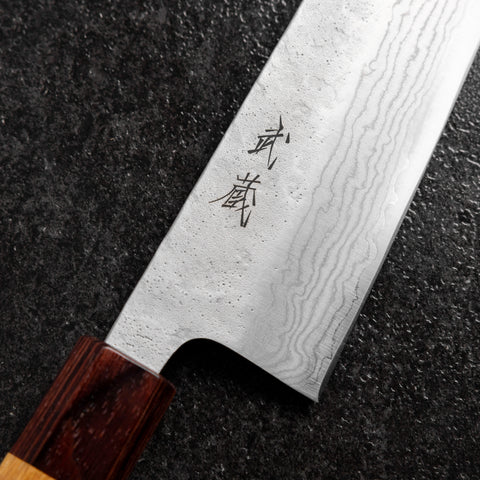 Gyuto 440C Nashiji Damascus Zelkova Handle 210mm